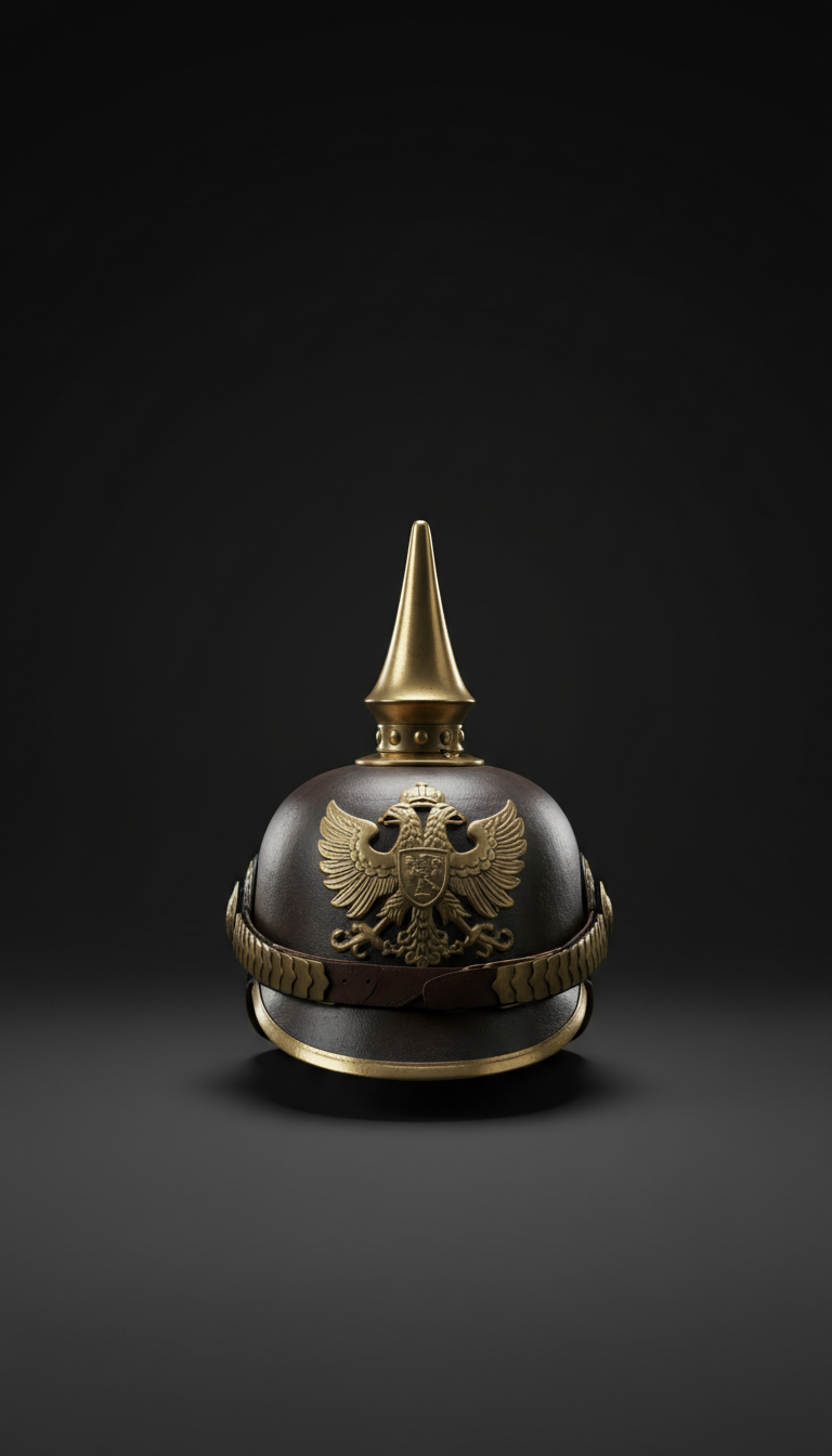 Prussian Spiked Parade Helmet Leather Shell